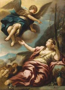 Hagar and the Angel by Paolo di Matteis