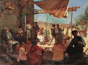 On the veranda