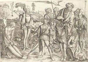 The King's Sons shooting their Father's corpse
