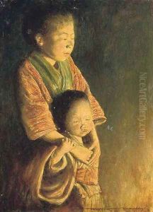 Two Japanese figures by Mortimer Luddington Mempes