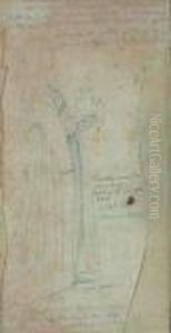 Femme De Profil Portant Une Carafe