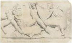 The Battle Of The Titans And The Centaurs, After An Antiquerelief
