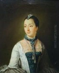 Portrait Of A Young Woman, 
Seated Full-length