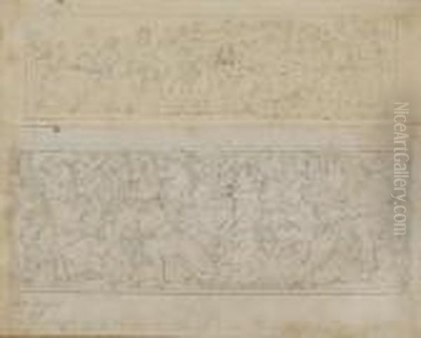 La Forge De Vulcain; Et Une Chasse Au Sanglier, D'apres Des Bas-reliefs Antiques - view 1