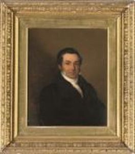 Portrait Of A Gentleman, Seated Half-length, In A Black Coat And White Tie