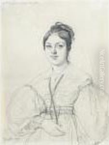 Portrait De Mlle Angeline Raoul-rochette by Jean Auguste Dominique Ingres