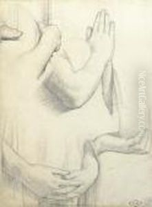 Four Studies Of Hands And One 
Study Of A Foot: Studies For The Stained Glass Windows Of The Chapel Of 
Saint Ferdinand, Paris
