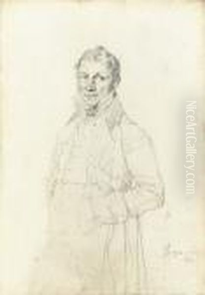 Portrait Of A Gentleman,
Believed To Be Charles-bernardin-ghislaincoppieters-stochove,
Three-quarter-length, By A Chair - view 1