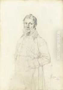 Portrait Of A Gentleman,
Believed To Be Charles-bernardin-ghislaincoppieters-stochove,
Three-quarter-length, By A Chair by Jean Auguste Dominique Ingres