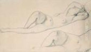 A Reclining Female Nude by Jean Auguste Dominique Ingres