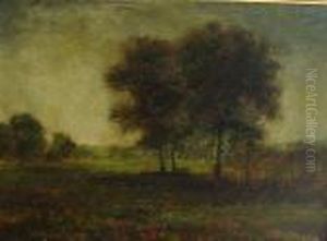 Pastoral Landscape. Signed Lower Right Geo Inness". by George Inness