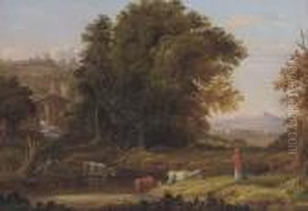 Italian Landscape With Aqueduct - view 1