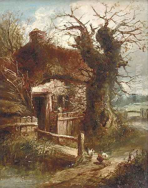 A cottage by a stream - view 1