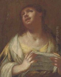 A lady singing by Sebastiano Mazzoni