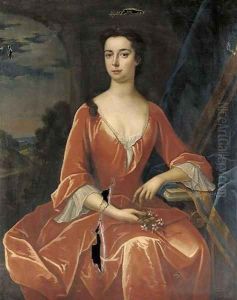 Portrait of a lady, thought to be the wife of Captain Hercules Baker by Thomas Murray