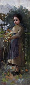 Ragazza Con Fiori by Irolli Vincenzo