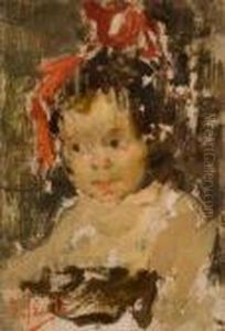 Bambina Con Fiocco Rosso Bambina Con Fiocco Rosso