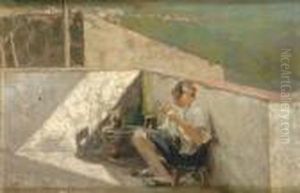 Cucitrice In Terrazza by Irolli Vincenzo