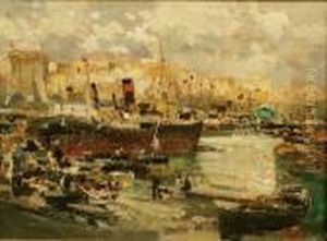 Veduta Del Porto Di Napoli by Irolli Vincenzo