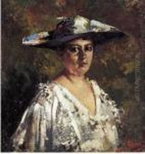 Ritratto Di Donna Con Cappello by Irolli Vincenzo