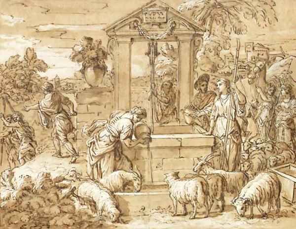 Moses and the Daughters of Jethro - view 1