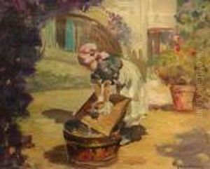 Girl Doing The Wash Girl Doing The Wash