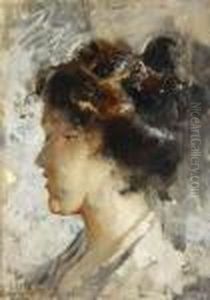 Profilo Di Donna Con Chignon by Irolli Vincenzo