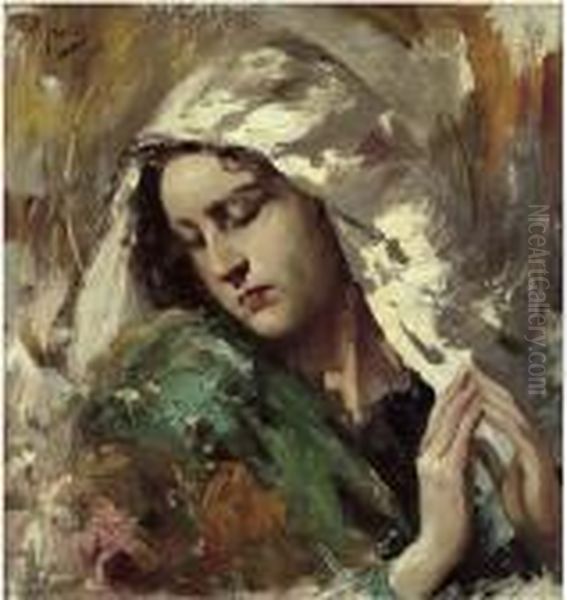Madonna Orante A Mezza Figura - view 1