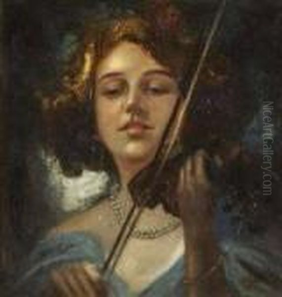 Girl With Violin - view 1