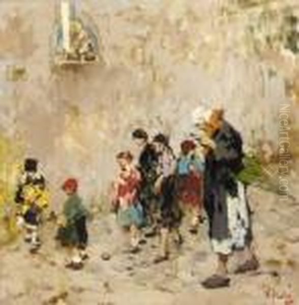 Children In A Street - view 1