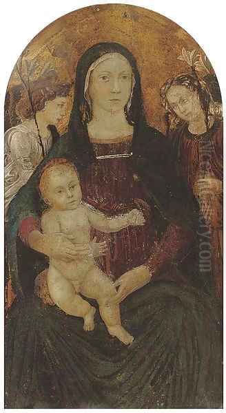The Madonna and Child surrounded by angels - view 1
