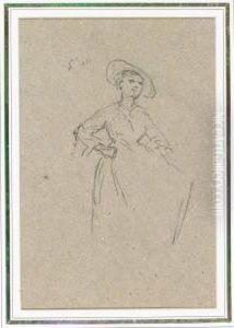 A Lady In A Wide Brimmed Hat