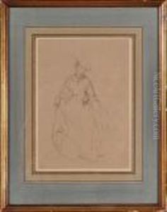 Study Of A Young Lady In Hat by Eugene Isabey
