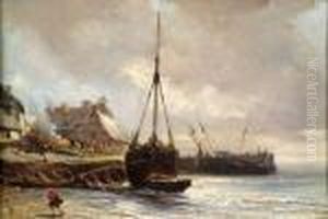 "bateaux De Peche A Maree Basse"