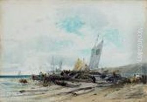 Bateaux Au Mouillage by Eugene Isabey
