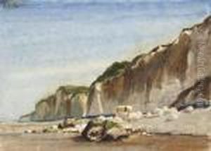 A Coastal Scene With Cliffs A Coastal Scene With Cliffs