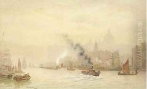 A view of St. Paul's from across the Thames by Sir Hubert James Medleycott