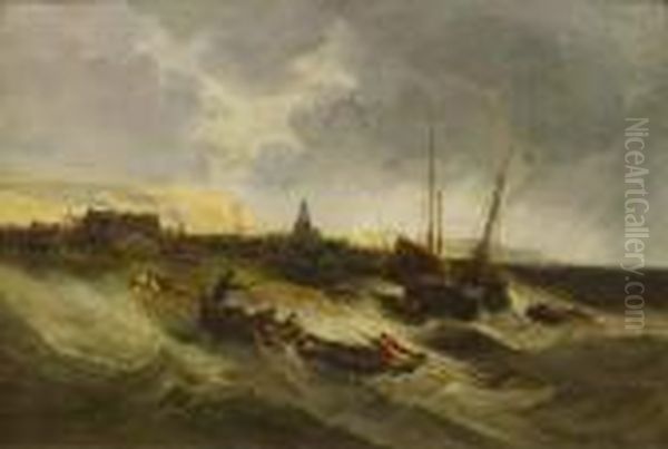 Pecheurs Dans La Tempete - view 1