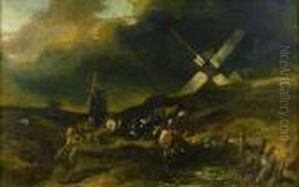 Paysage D'orage Aux Deux Moulins - view 1