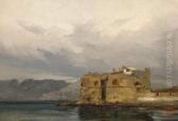 A View Of A Fortification Along A Coast - view 1