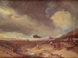 Le Naufrage, Circa 1866 by Eugene Isabey