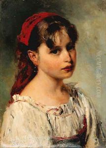 Portrait of a Girl by Vladimir Egorovich Makovskii