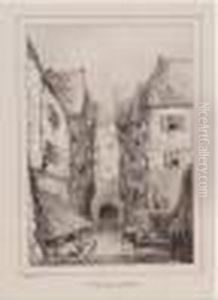 Isabey. Vue De Rouen.1832 by Eugene Isabey