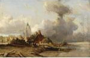 A Village By The Sea by Eugene Isabey