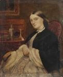 Portrait Of The Empress Eugenie by Eugene Isabey