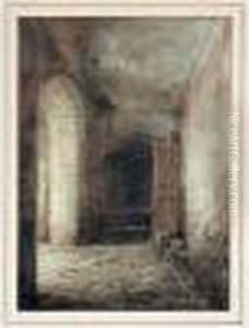 [entree De Cave]. 1820. by Eugene Isabey