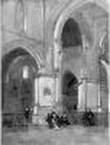 Interieur D'eglise A Fecamp by Eugene Isabey