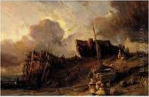 Shelter From The Storm by Eugene Isabey