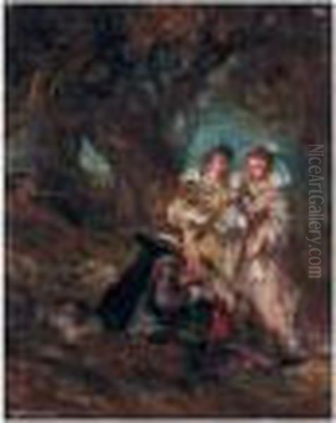 Personnages Dans Un Sous-bois - view 1