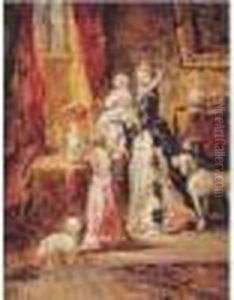 Scene D'interieur. by Eugene Isabey